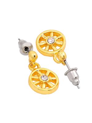 gold metal drop earring - 17327954 - Standard Image - 3