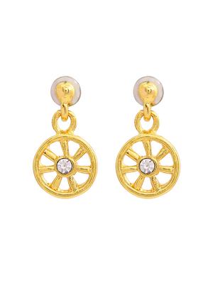 gold metal drop earring - 17327954 - Standard Image - 4