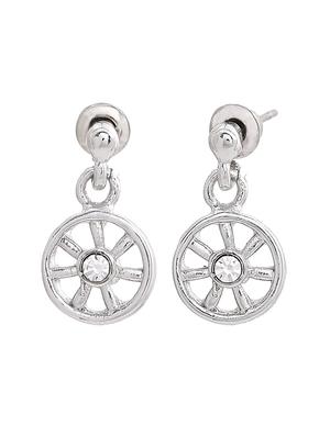 silver metal drop earring - 17327955 - Standard Image - 3