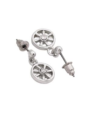 silver metal drop earring - 17327955 - Standard Image - 4