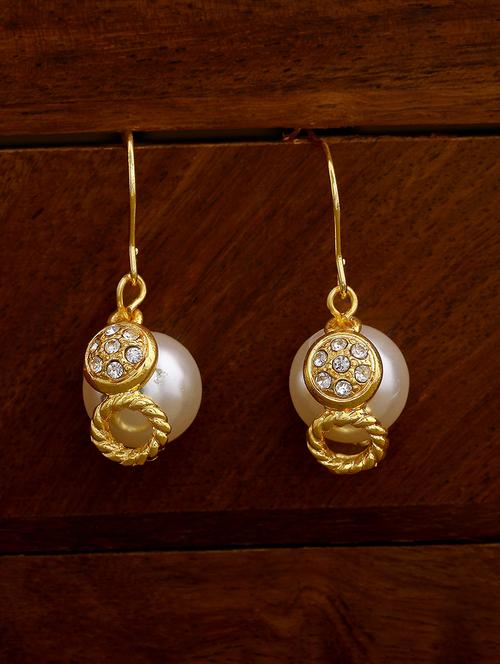 gold metal drop earring - 17327958 - Standard Image - 1