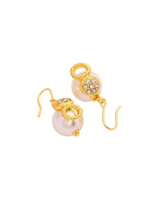 gold metal drop earring - 17327958 - Standard Image - 4