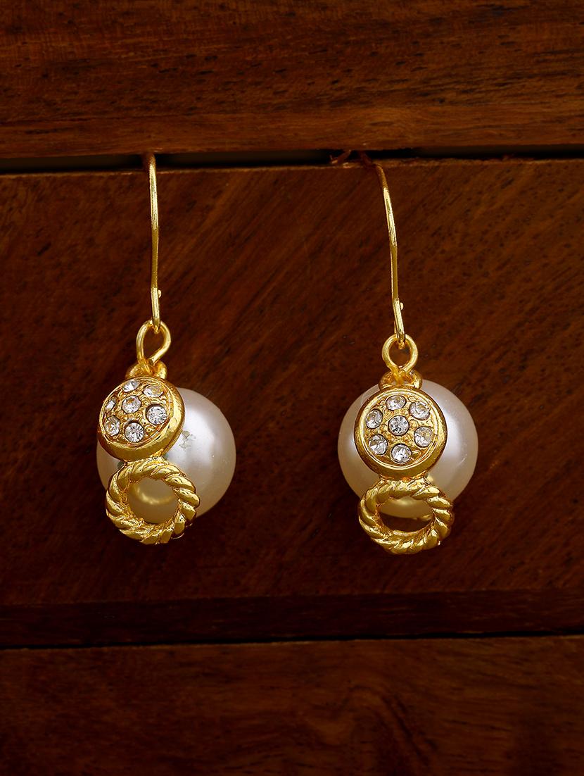 gold metal drop earring - 17327958 - Zoom Image - 1