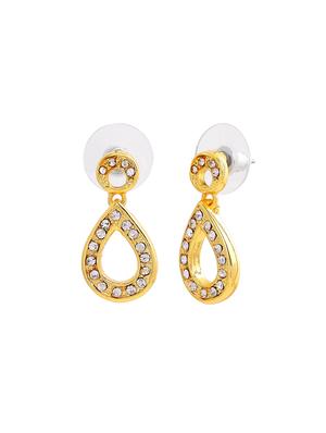 gold metal drop earring - 17327959 - Standard Image - 3