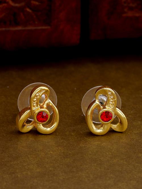 red metal studs earring - 17327963 - Standard Image - 1
