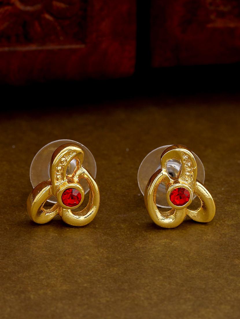 red metal studs earring - 17327963 - Zoom Image - 1