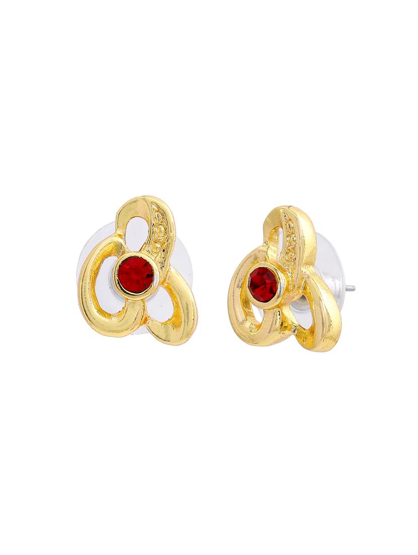 red metal studs earring - 17327963 - Zoom Image - 4