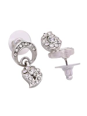 silver metal drop earring - 17327966 - Standard Image - 3