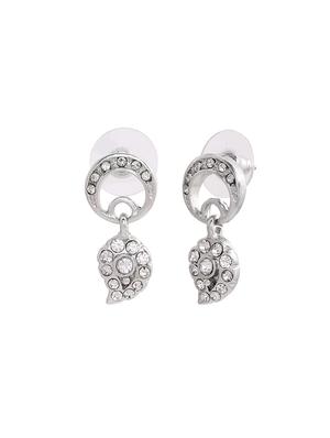 silver metal drop earring - 17327966 - Standard Image - 4