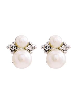 silver metal studs earring - 17327973 - Standard Image - 2