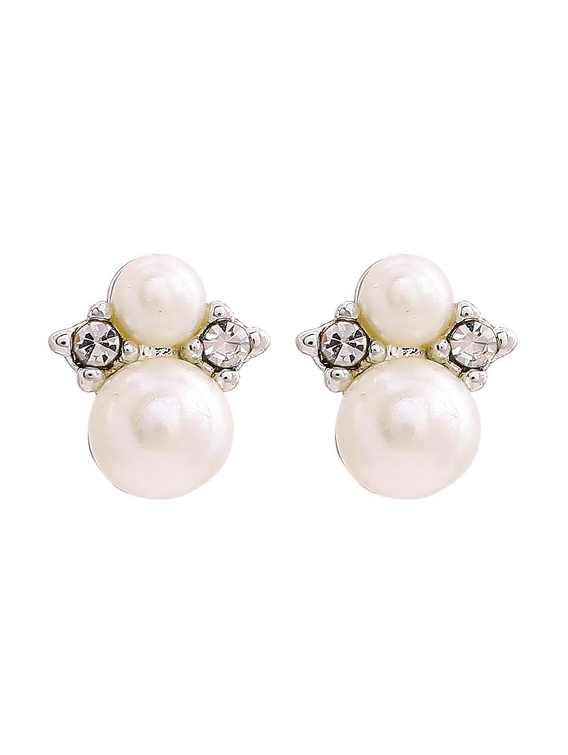 silver metal studs earring - 17327973 - Zoom Image - 2