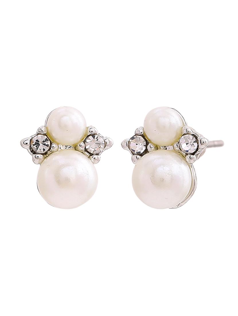 silver metal studs earring - 17327973 - Zoom Image - 3