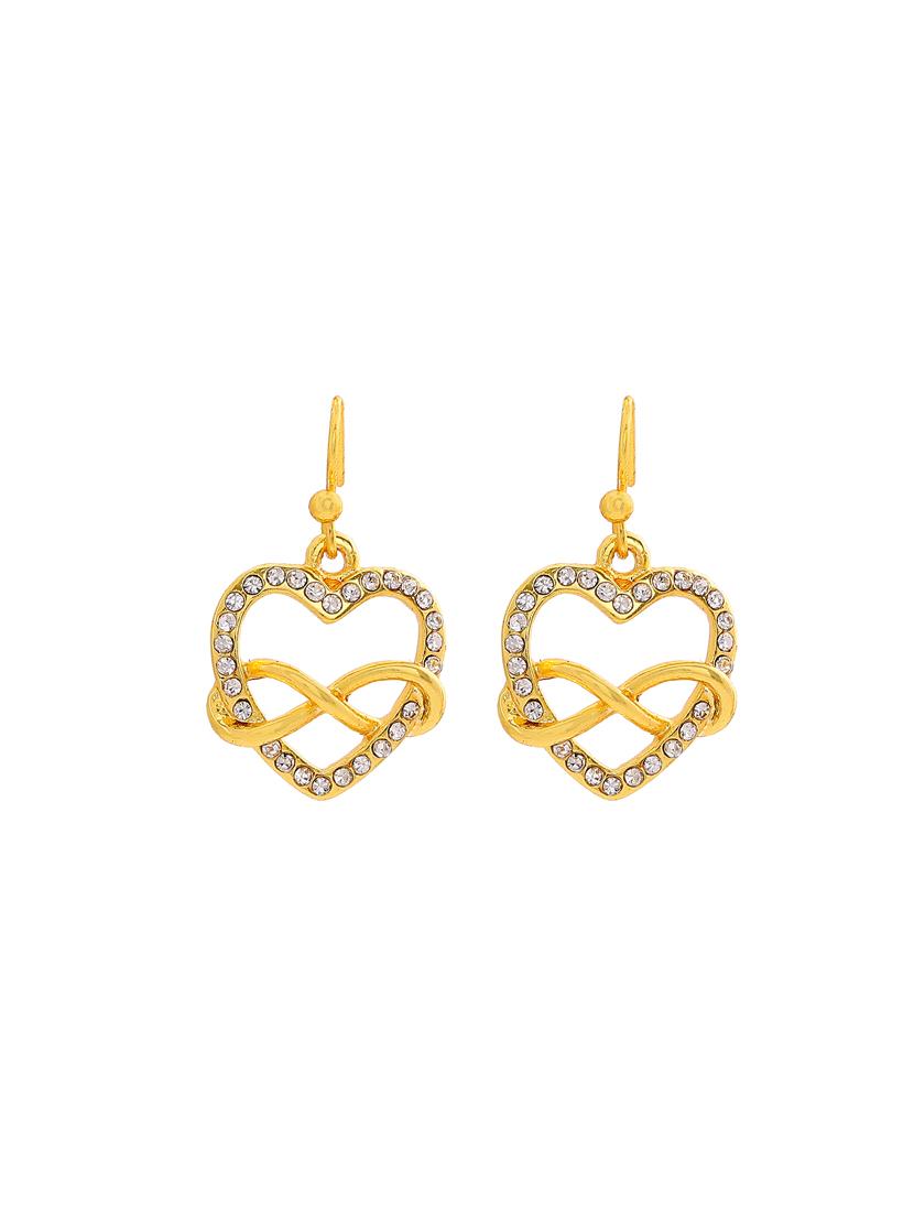 gold metal drop earring - 17327974 - Zoom Image - 2