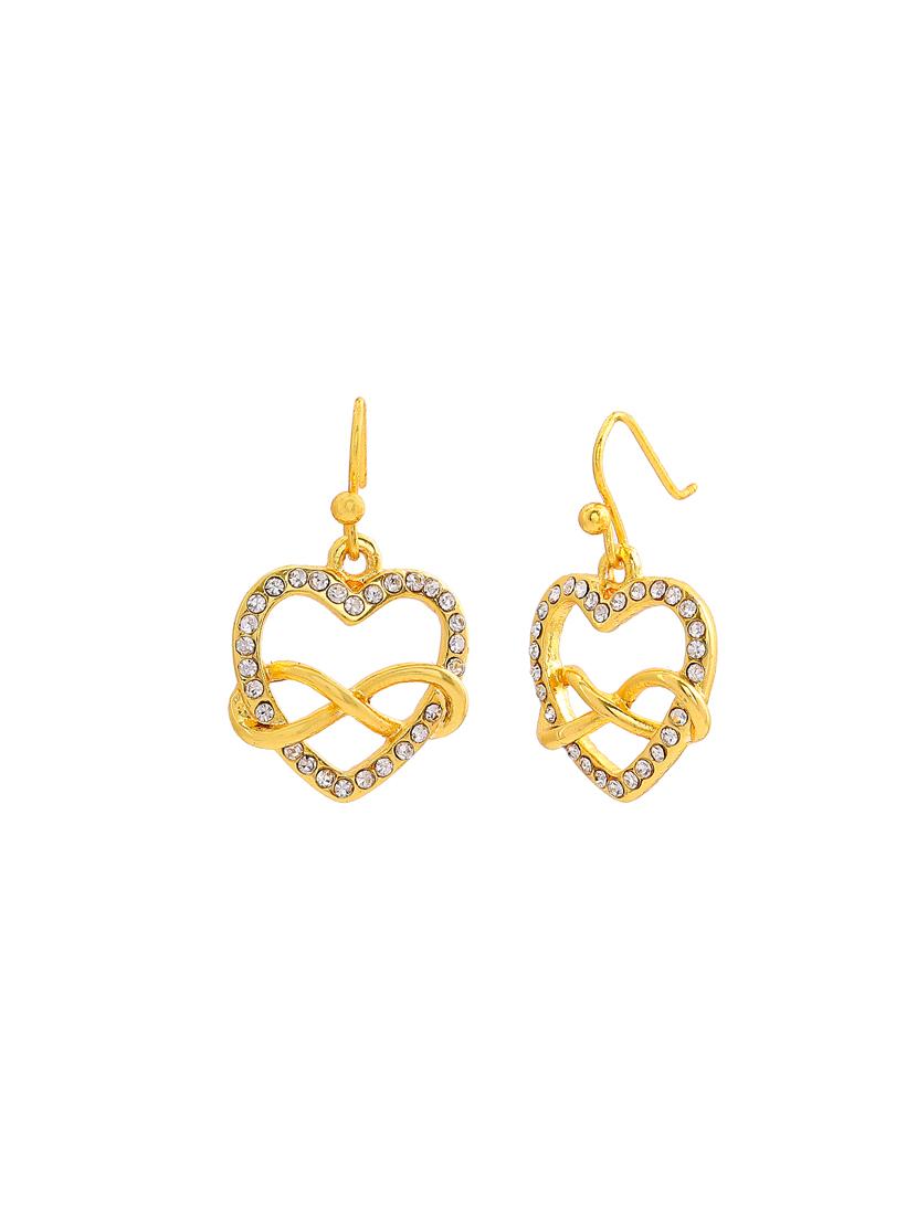 gold metal drop earring - 17327974 - Zoom Image - 4