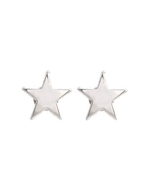 silver metal studs earring - 17327976 - Standard Image - 3