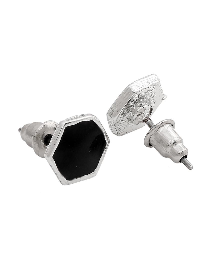 black metal studs earring - 17327980 - Zoom Image - 3