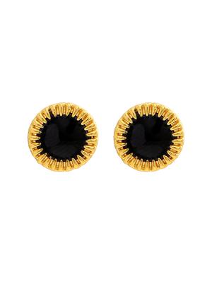 black metal studs earring - 17327982 - Standard Image - 4