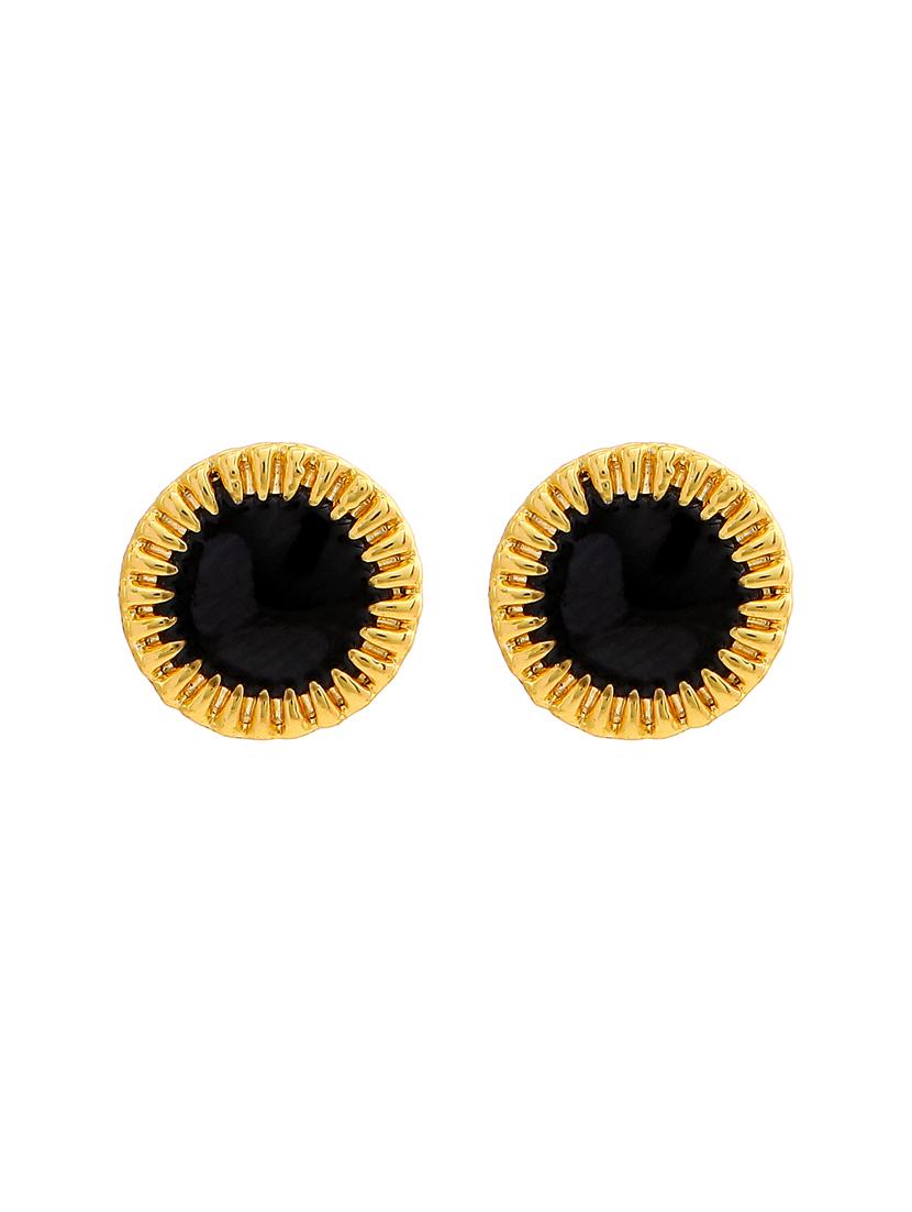 black metal studs earring - 17327982 - Zoom Image - 4