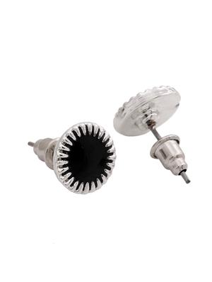 black metal studs earring - 17327983 - Standard Image - 4