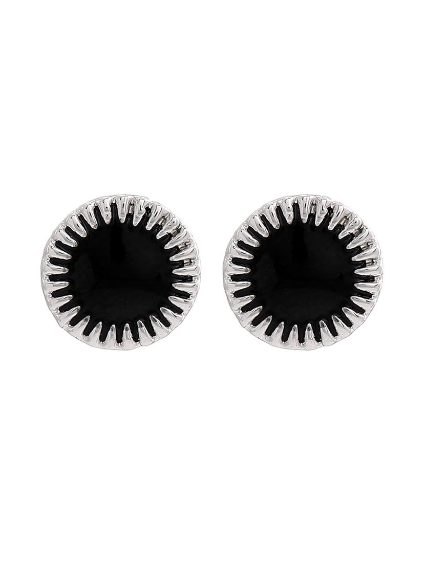 black metal studs earring - 17327983 - Zoom Image - 3