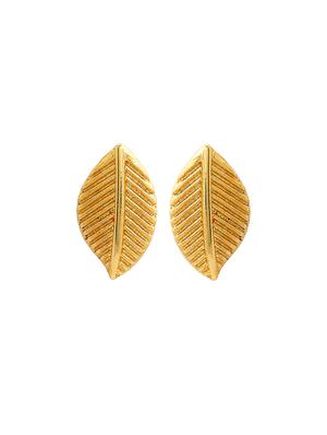 gold metal studs earring - 17327984 - Standard Image - 2
