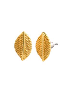 gold metal studs earring - 17327984 - Standard Image - 4