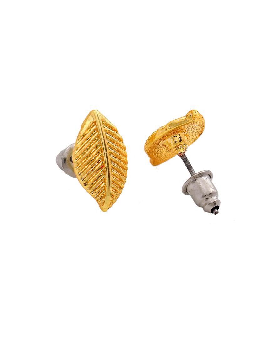 gold metal studs earring - 17327984 - Zoom Image - 3