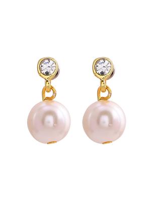 white metal drop earring - 17327986 - Standard Image - 3