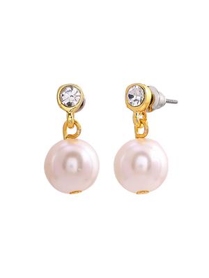 white metal drop earring - 17327986 - Standard Image - 4