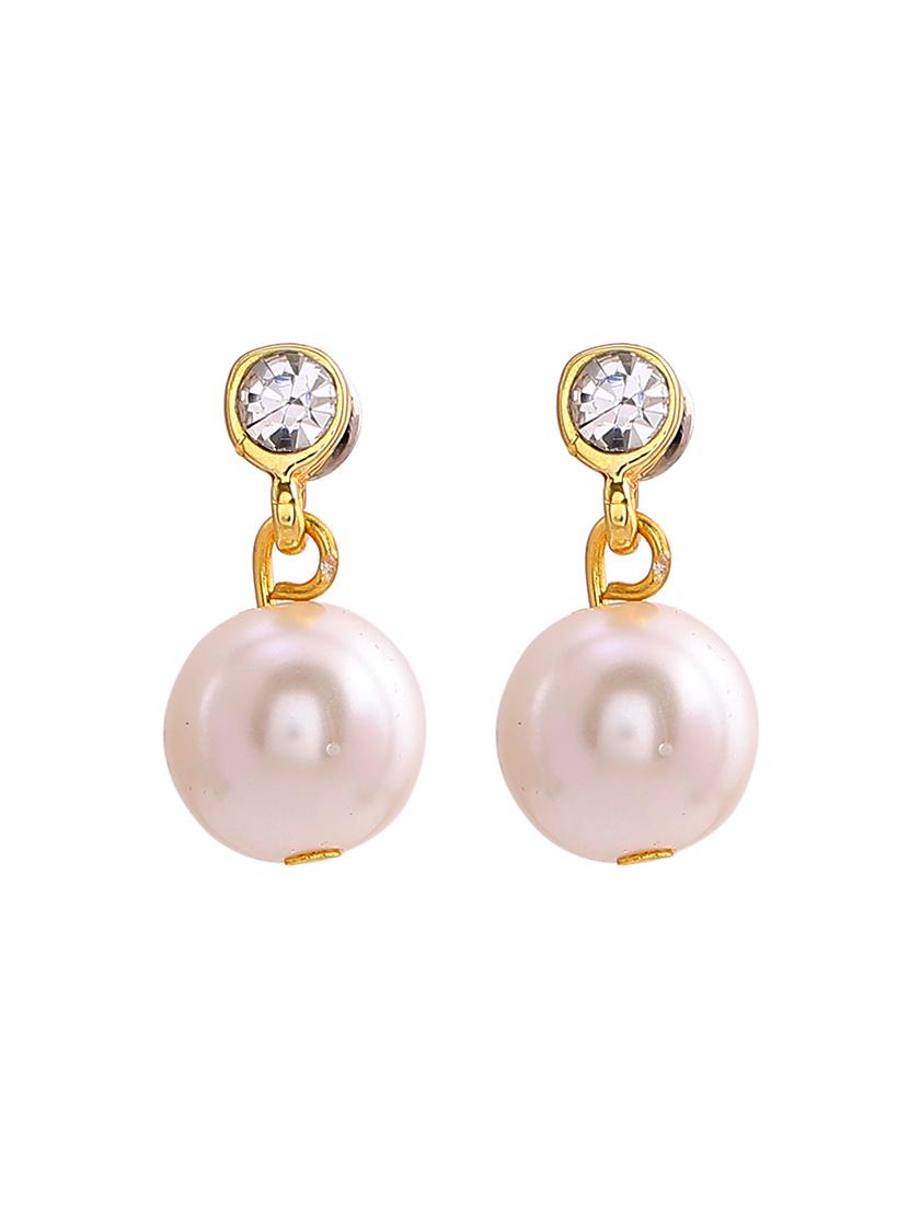 white metal drop earring - 17327986 - Zoom Image - 3