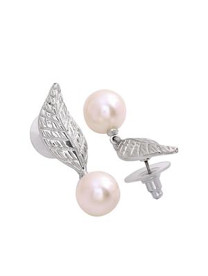 silver metal drop earring - 17327991 - Standard Image - 3