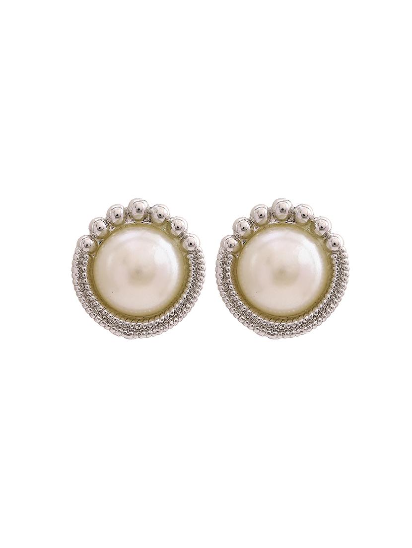 silver metal studs earring - 17327993 - Zoom Image - 2