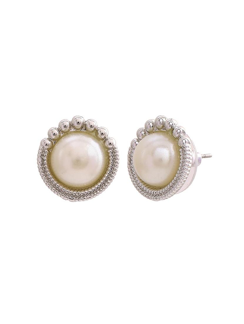 silver metal studs earring - 17327993 - Zoom Image - 4