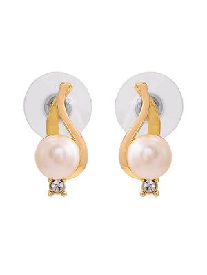 gold metal studs earring - 17327994 - Standard Image - 4