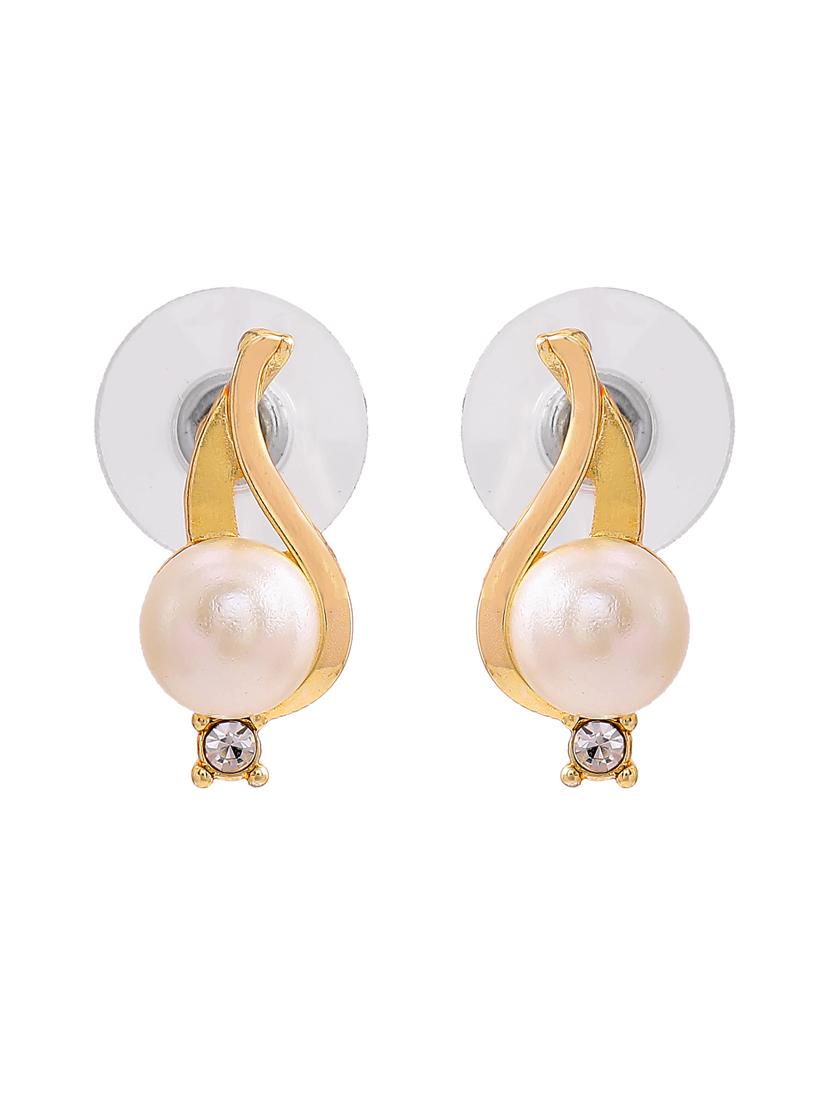 gold metal studs earring - 17327994 - Zoom Image - 4