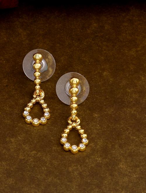 gold metal drop earring - 17327996 - Standard Image - 1