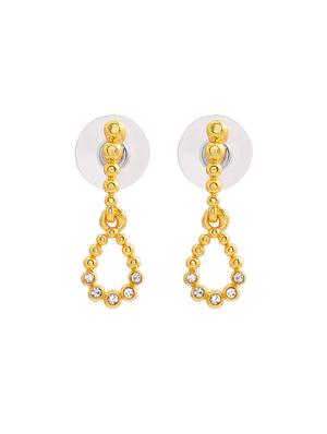 gold metal drop earring - 17327996 - Standard Image - 2