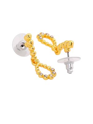 gold metal drop earring - 17327996 - Standard Image - 4
