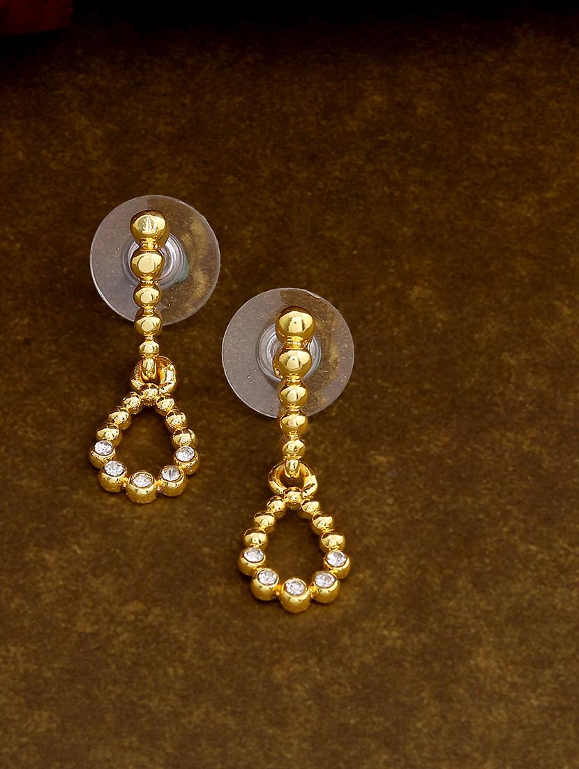 gold metal drop earring - 17327996 - Zoom Image - 1