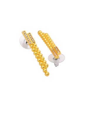 gold metal drop earring - 17327998 - Standard Image - 3