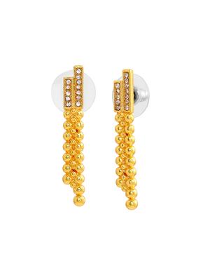 gold metal drop earring - 17327998 - Standard Image - 4
