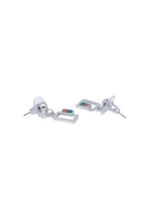 blue metal drop earring - 17328003 - Standard Image - 2
