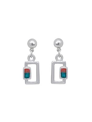 blue metal drop earring - 17328003 - Standard Image - 3