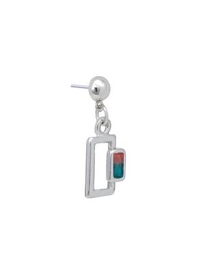 blue metal drop earring - 17328003 - Standard Image - 4