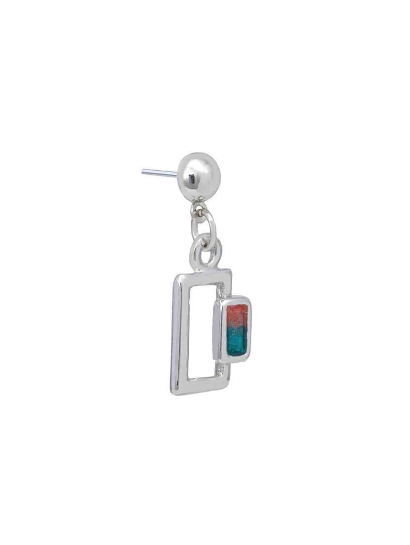 blue metal drop earring - 17328003 - Zoom Image - 4