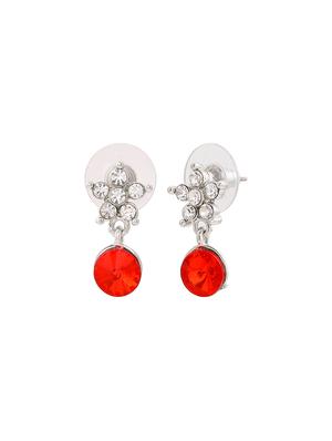 red metal drop earring - 17328004 - Standard Image - 3