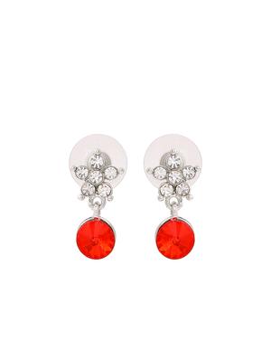 red metal drop earring - 17328004 - Standard Image - 4