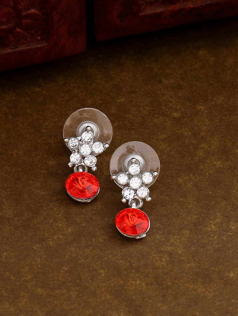 red metal drop earring - 17328004 - Zoom Image - 1