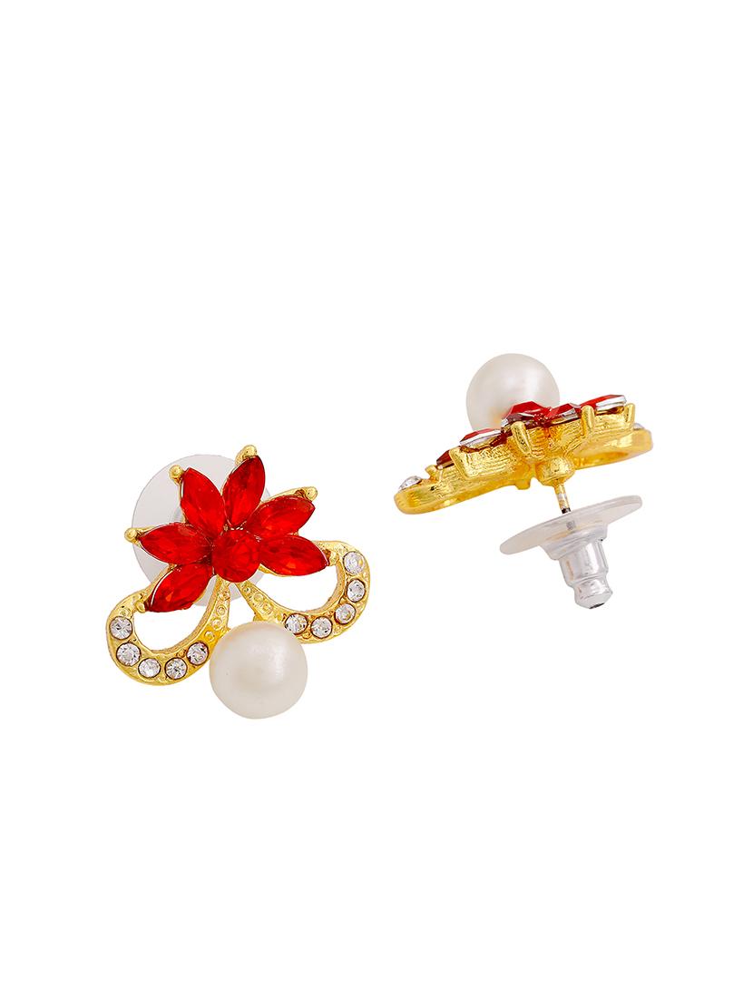 red metal studs earring - 17328006 - Zoom Image - 4