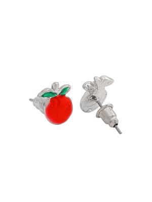 red metal studs earring - 17328010 - Standard Image - 3